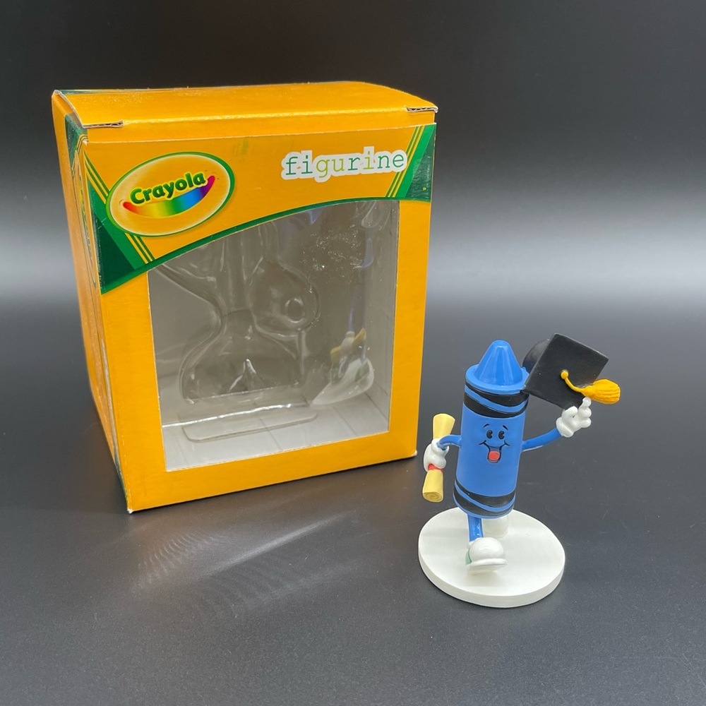 Goebel Crayola “Happy Graduation” Blue Crayon Figurine in Original Box